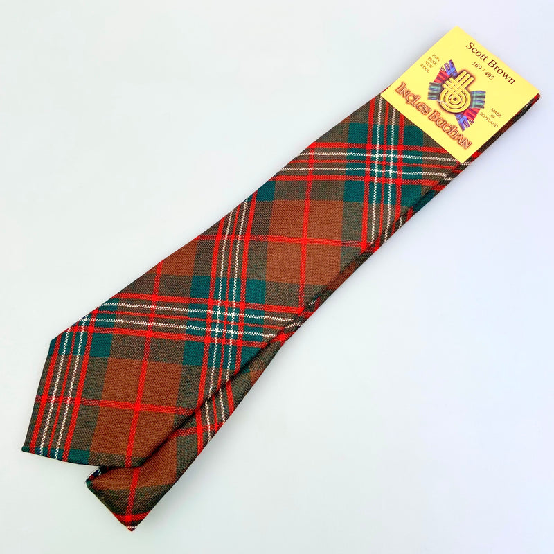Pure Wool Tie in Scott Brown Modern Tartan