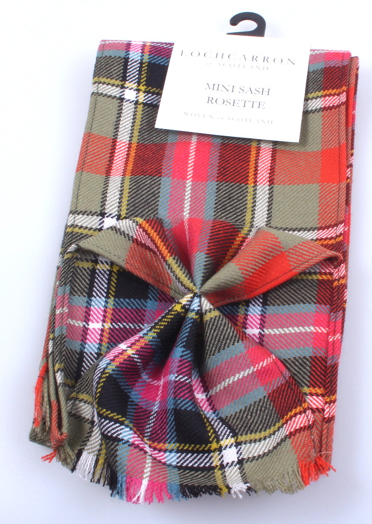Luxury Wool Tartan Mini Sash in Bruce of Kinnaird Tartan