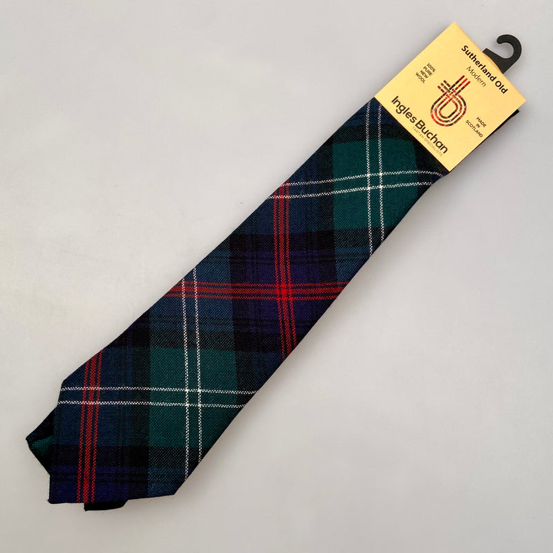 Pure Wool Tie in Sutherland Old Modern Tartan.