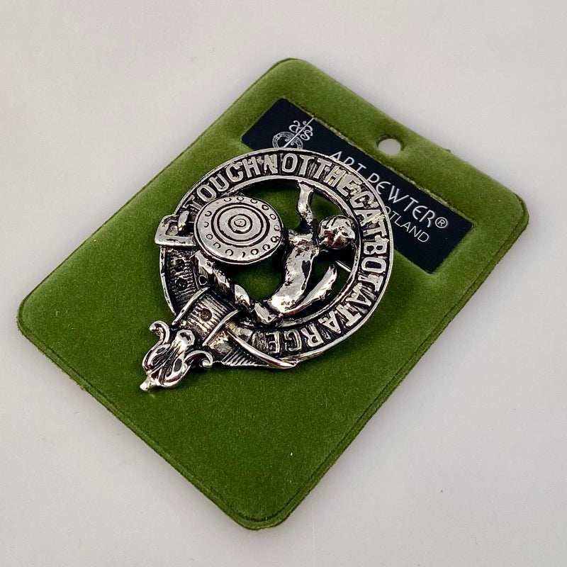 MacBean Clan Crest Badge in Pewter