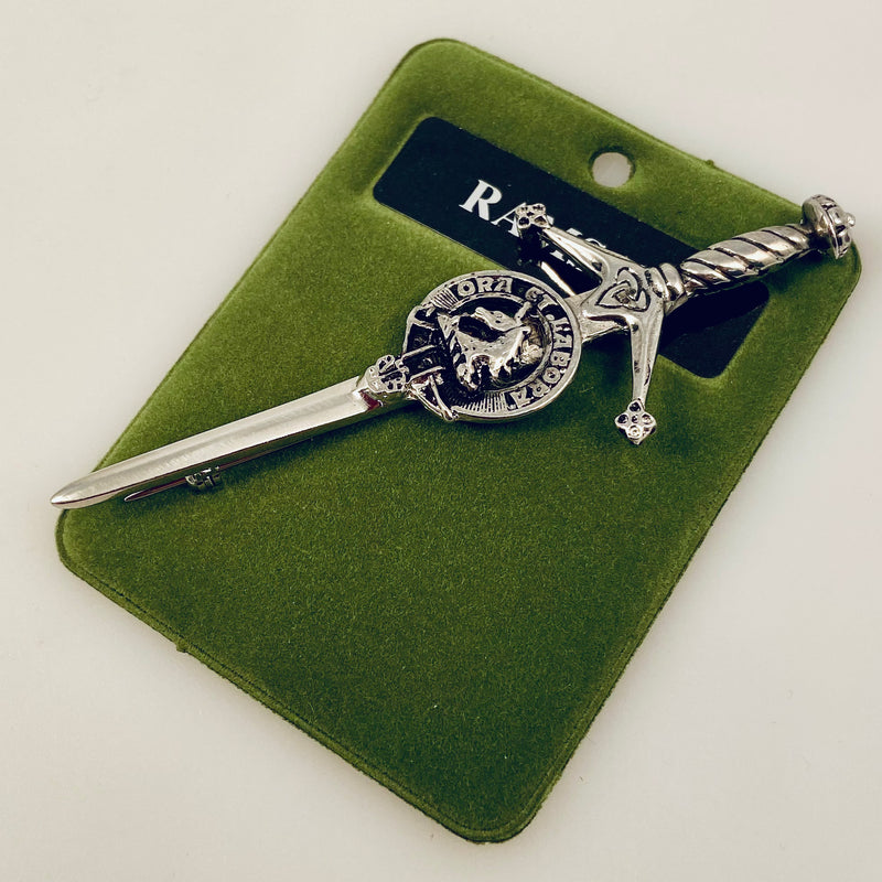 Clan Crest Pewter Kilt Pin with Ramsay Crest
