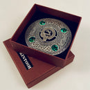 MacIntosh Clan Crest Pewter Plaid Brooch