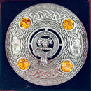 MacLeod Clan Crest Pewter Plaid Brooch
