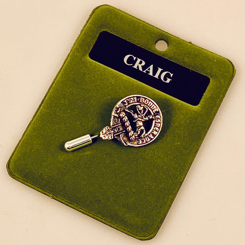 Craig Clan Crest Pewter Tie Pin