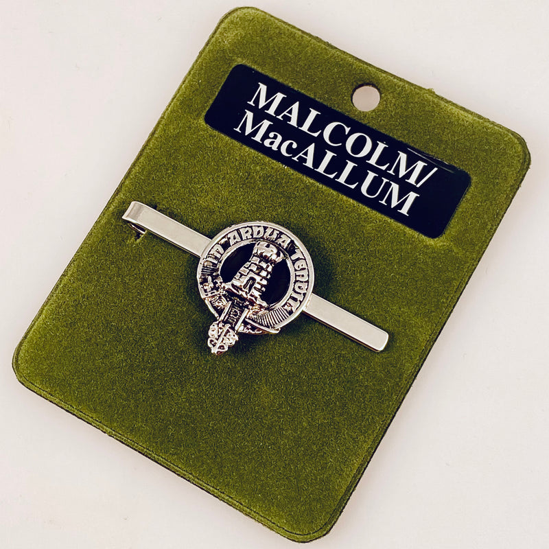 Malcolm Clan Crest Pewter Tie Slide