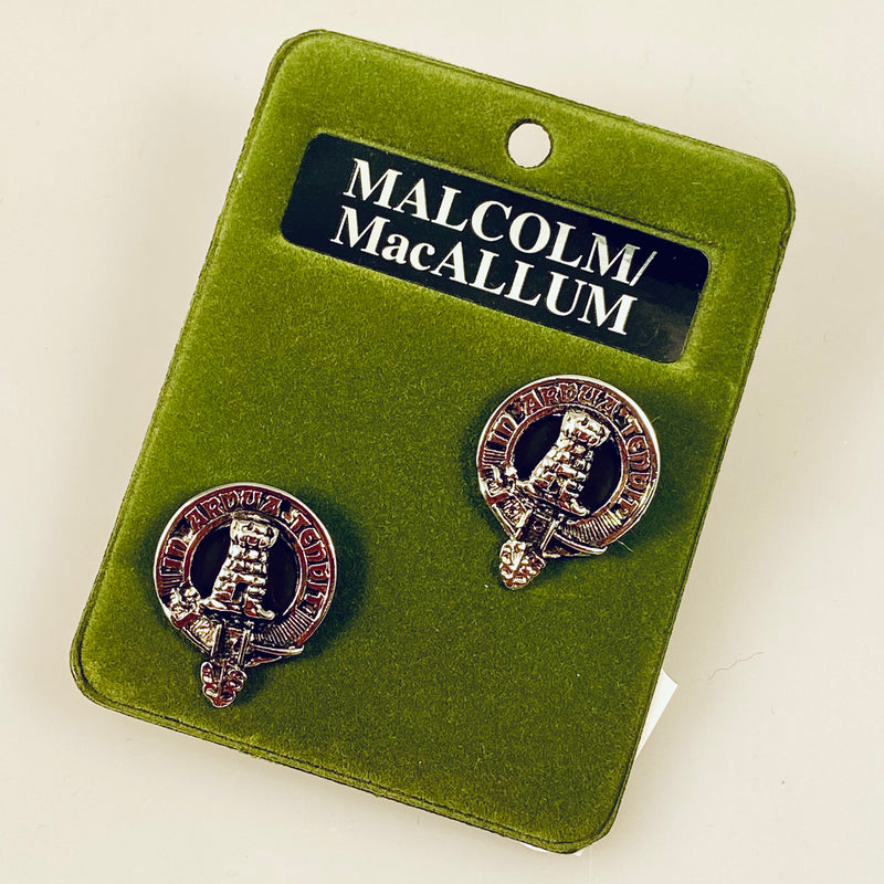 Malcolm Clan Crest Pewter Cufflinks