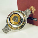 MacFarlane Clan Crest Quaich with Gold Trim