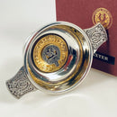 Baxter Clan Crest Quaich with Gold Trim