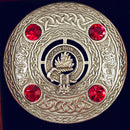 MacKenzie Clan Crest Pewter Plaid Brooch