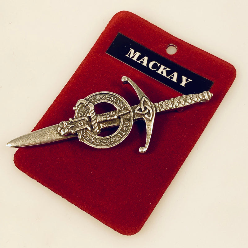 Clan Crest Pewter Kilt Pin with MacKay Crest - Main Image