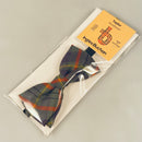 Taylor Weathered Tartan Bow Tie made from 100% pure new wool, featuring an adjustable elastic strap for a perfect fit, perfect for stylish gentlemen.