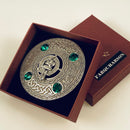 Farquharson Clan Crest Pewter Plaid Brooch