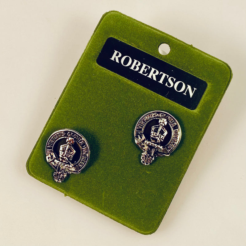 Robertson Clan Crest Pewter Cufflinks