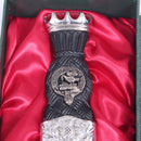 Stewart Clan Crest Stone Top Thistle Design Sgian Dubh