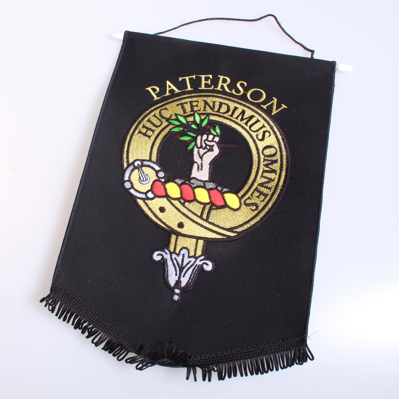 Paterson Clan Crest Embroidered Pennant