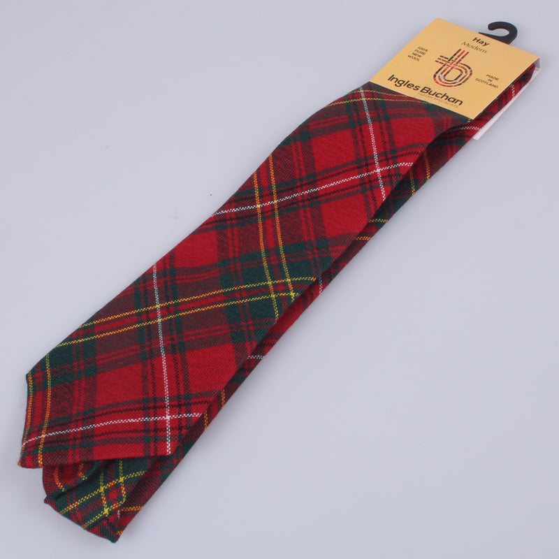 Pure Wool Tie in Hay Modern Tartan
