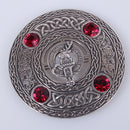 Stirling Clan Crest Pewter Plaid Brooch