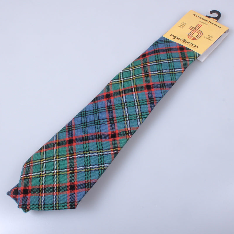 Pure Wool Tie in Cunningham Hunting Ancient Tartan