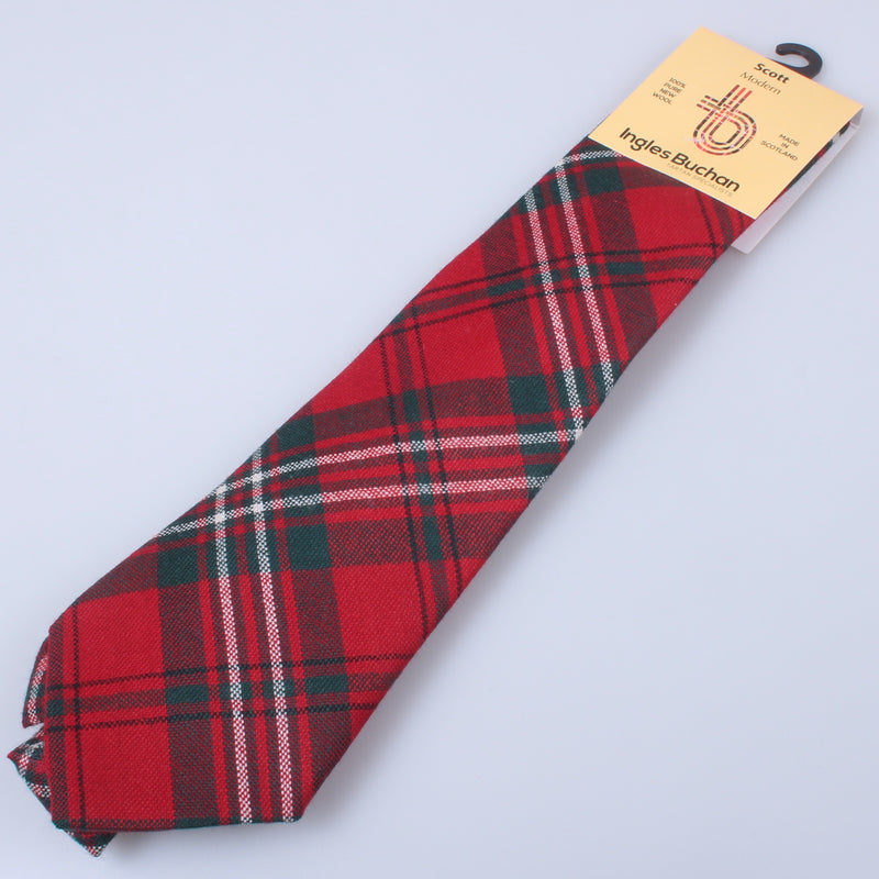 Pure Wool Tie in Scott Red Modern Tartan