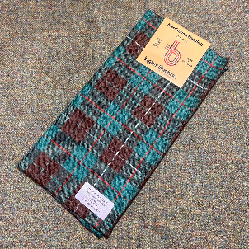 Wool Tartan Pocket Square in MacKinnon Hunting Ancient Tartan