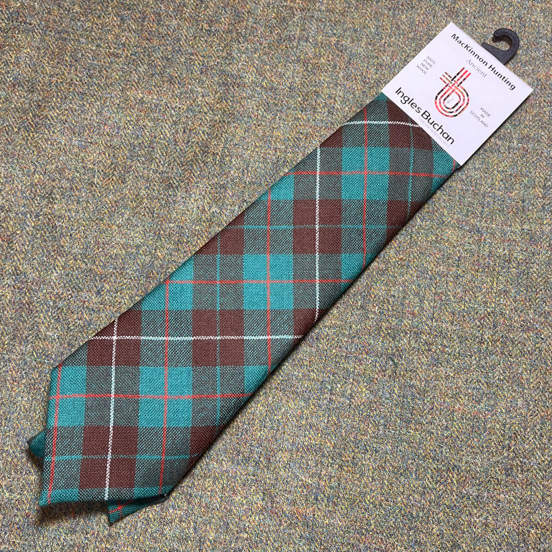 Pure Wool Tie in MacKinnon Hunting Ancient Tartan