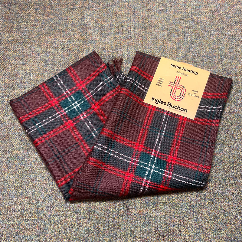 Wool Scarf in Seton Hunting Modern Tartan.