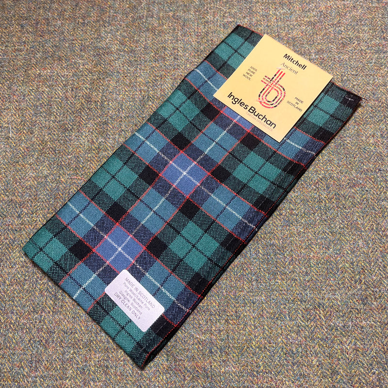 Wool Tartan Pocket Square in Mitchell Ancient Tartan