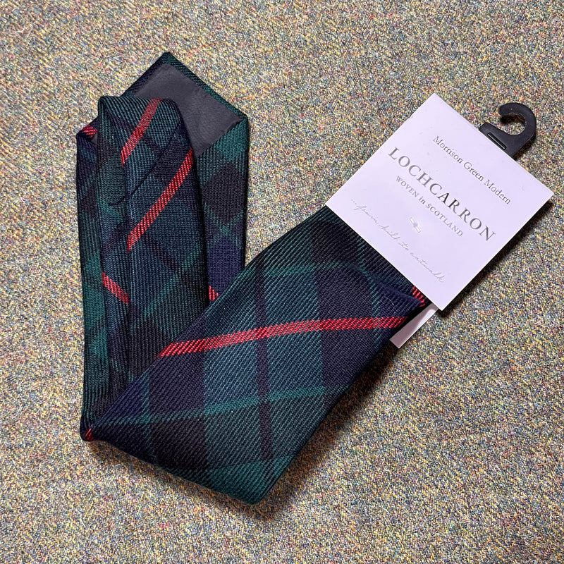 Luxury Pure Wool Tie in Morrison Modern Tartan