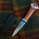 Stainless steel blade of the Davidson Clan Crest Stag Horn Sgian Dubh, perfect for ceremonial use.
