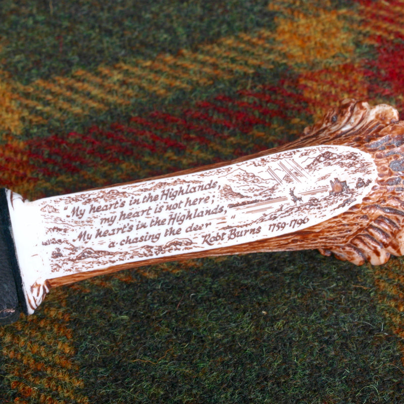 Irvine Clan Crest Stag Horn Sgian Dubh