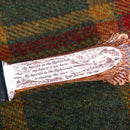 Luxurious leather sheath of the Davidson Clan Crest Stag Horn Sgian Dubh, adding sophistication to your look.