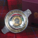 Baird Clan Crest Quaich with Gold Trim