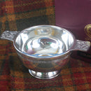 Colquhoun Clan Crest Quaich with Gold Trim