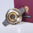 Carmichael Clan Crest Quaich with Gold Trim