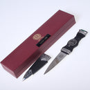 Kincaid Clan Crest Sgian Dubh with multi-facet stone top, showcasing the traditional thistle design metalwork and high-quality craftsmanship, perfect for Scottish heritage.