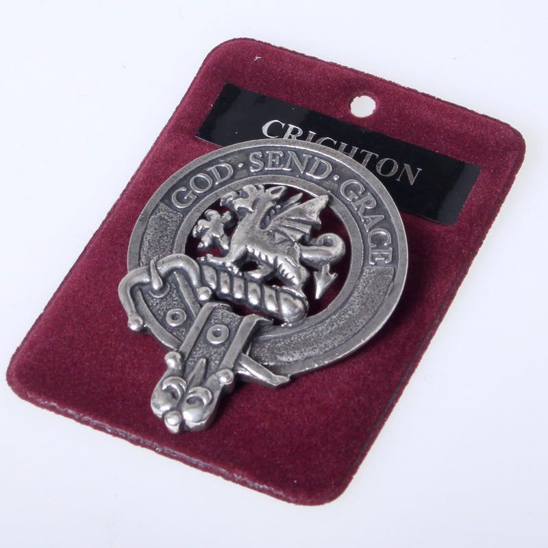 Crichton Clan Crest Badge in Pewter