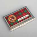 Ainslie Clan Crest and Tartan Business Card Case