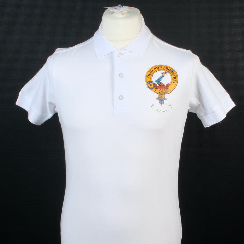 Dewar Clan Crest Polo Shirt - Size Small to Clear.