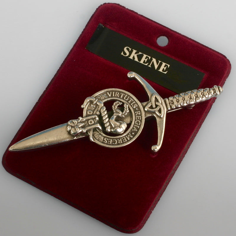 Clan Crest Pewter Kilt Pin with Skene Crest