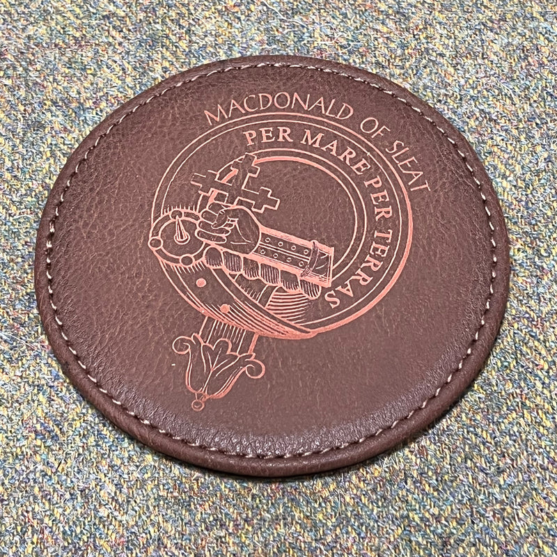 Clan Crest Leather Effect Coaster