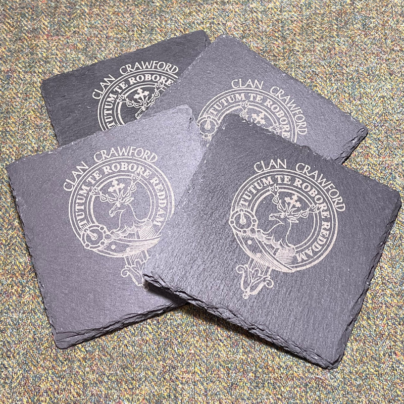 Clan Crest Slate Coaster - Pack of Four