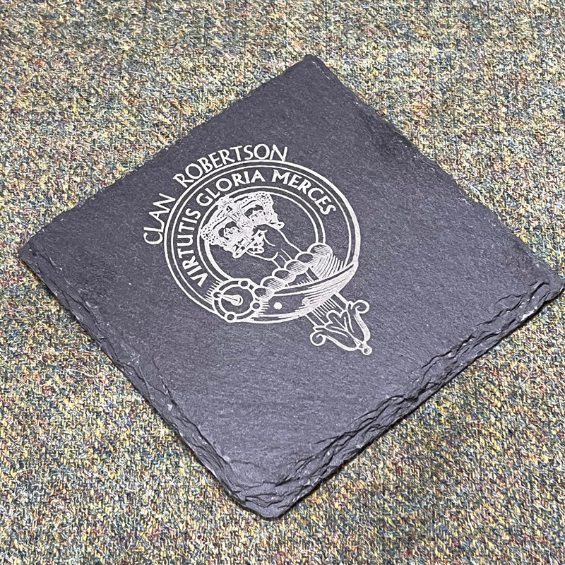 Robertson Clan Crest Slate Coaster