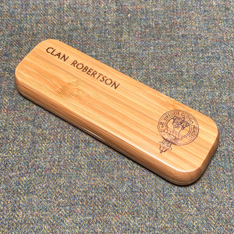 Clan Crest Wooden Pen Case With Matching Pen