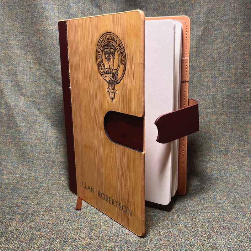 Clan Crest Luxury Bamboo Covered Notebook Boxed Set