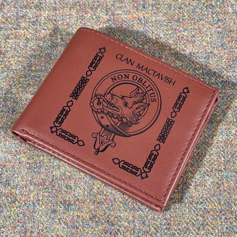 MacTavish Clan Crest Real Leather Wallet