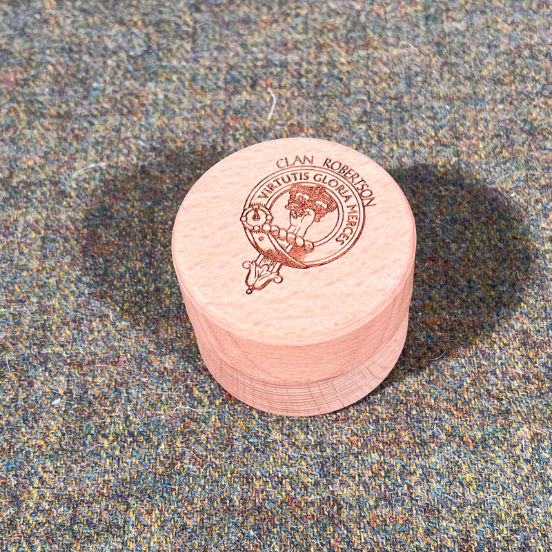 Wooden Clan Crest Wedding Ring Box