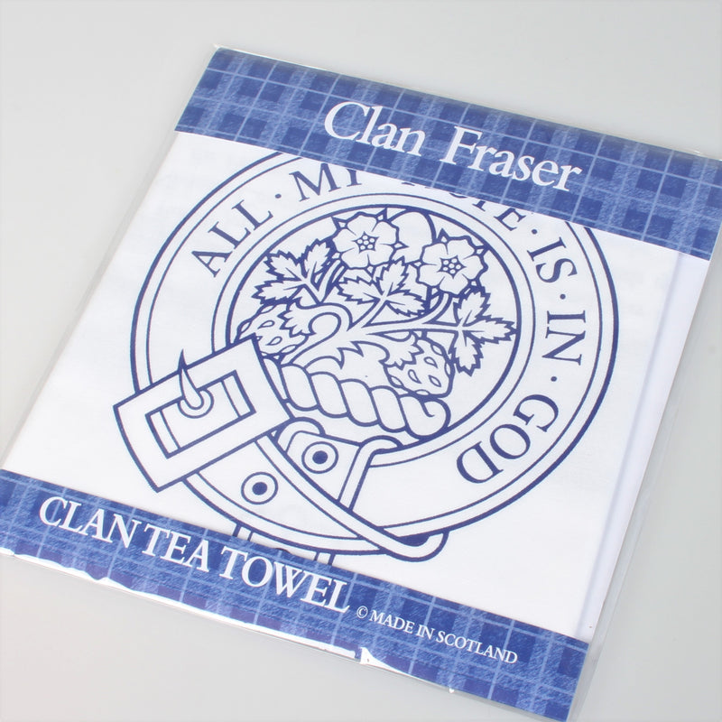 Fraser Clan Crest Tea Towel (To Clear)