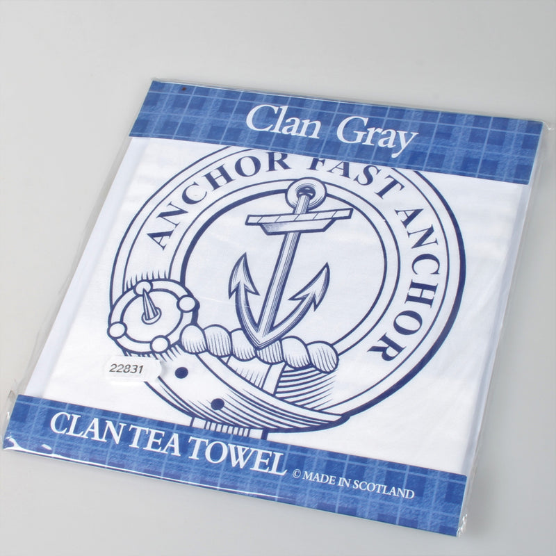 Gray Clan Crest Tea Towel (To Clear)