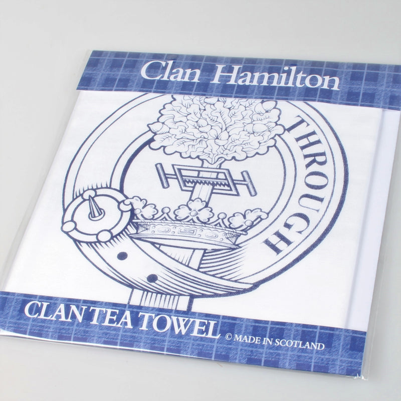 Hamilton Clan Crest Tea Towel (To Clear)