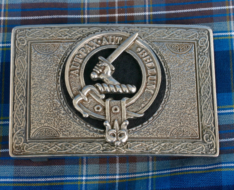 Gunn Pewter Clan Crest Buckle For Kilt Belts